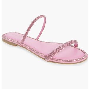 New WILD DIVA LOUNGE Roo Rhinestone Slide Sandal Women’s SIZE 9 Pink